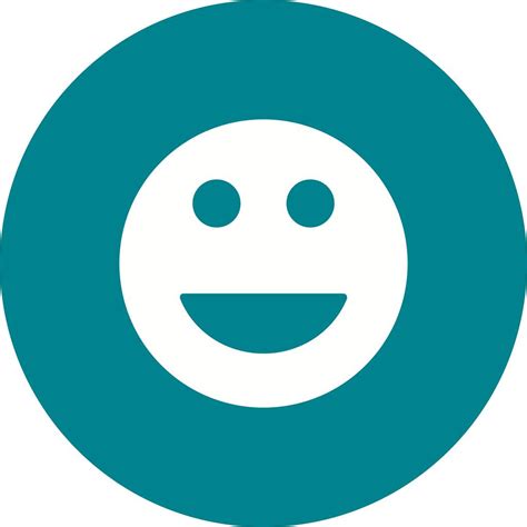 Happy Customer Flat Round Icon Iconbunny