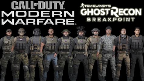 Characters From Call Of Duty Modern Warfare 1 3 Ultimate Outfits