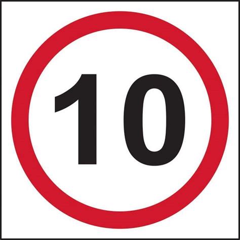 10mph Speed Limit Sign Workplace Stuff Uk
