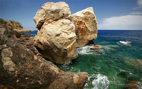 Fondos De Pantalla 2560x1600 Px Paisaje Naturaleza Rock Mar