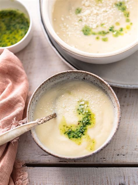 Creamy Cauliflower Soup with Parmesan | Familystyle Food