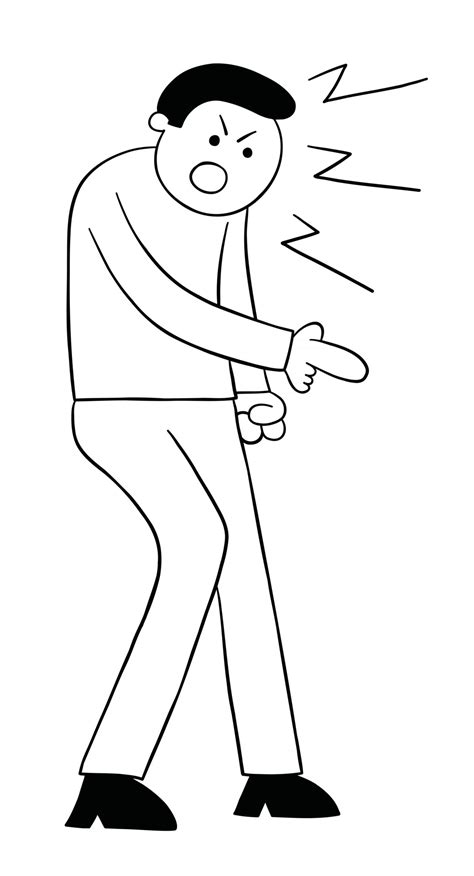 Cartoon Man Is Very Angry And Shouting Vector Illustration 2889666