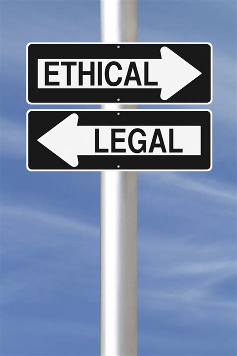 6 ethical concepts legal and ethical are different