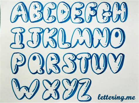 Cómo Dibujar Letras Burbuja Para Graffiti Lettering Letras De