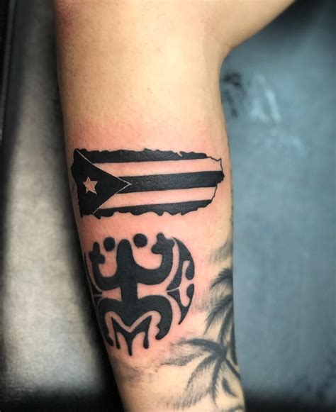 Coqui Tribal Tattoo Taino Symbols Puerto Rican Flag Taino Tattoos