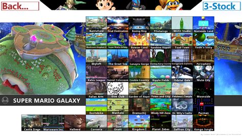 Super Smash Bros Wii U Stage Select By Connorrentz On Deviantart