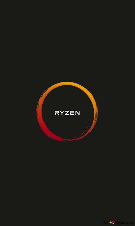Logotipo Elegante Oscuro Amd Ryzen 4k Descarga De Fondo De Pantalla