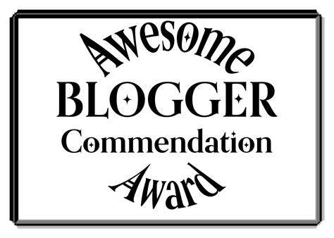 The Awesome Blogger Commendation Award Nin Chronicles