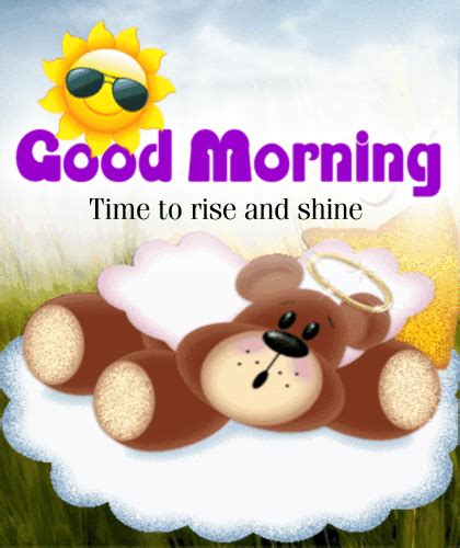 In that context 'rise' just means 'rouse yourself' and 'shine' derives from the shining of boots that soldiers were expected to do each morning. Rise And Shine Ecard. Free Good Morning eCards, Greeting ...