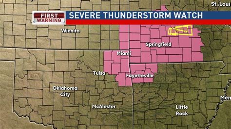 A severe thunderstorm warning or a tornado warning means that a severe thunderstorm or a tornado has actually been sighted or indicated by weather radar. Severe thunderstorm watch issued | KTUL