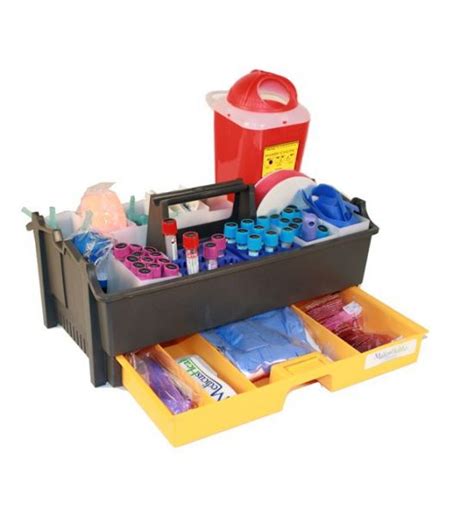 As a phlebotomist, you will always need to keep several key phlebotomy supplies on hand. Phlebotomy Tray with 8 Bin Cups