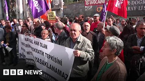 Turkey Protesters March Against Post Coup Purge Bbc News