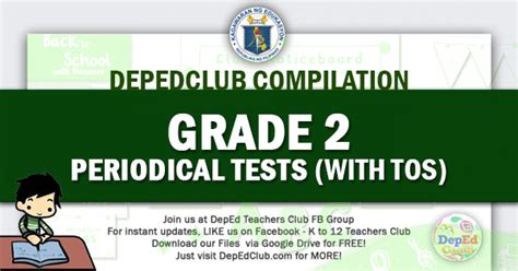 Grade 2 1st Periodical Tests With Tos