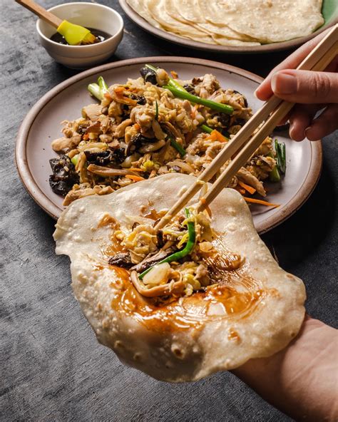 [homemade] Moo Shu Chicken With Homemade Mandarin Pancakes R Food