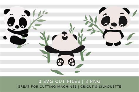 Panda And Bamboo Svg Png 540902 Cut Files Design Bundles