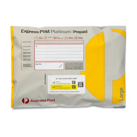 Express Post Platinum Prepaid Satchel Large 10 Pack Express Post