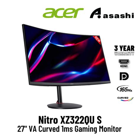 Acer Nitro Xz322qu S Xz322qus 315 Va Curved 1500r 165hz 1ms Hdr400