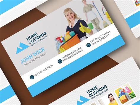 House Cleaning Business Cards Design