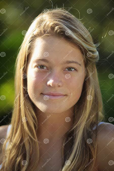 Portrait Of A Sixteen Year Old Girl Stock Image Image Of Young Blond