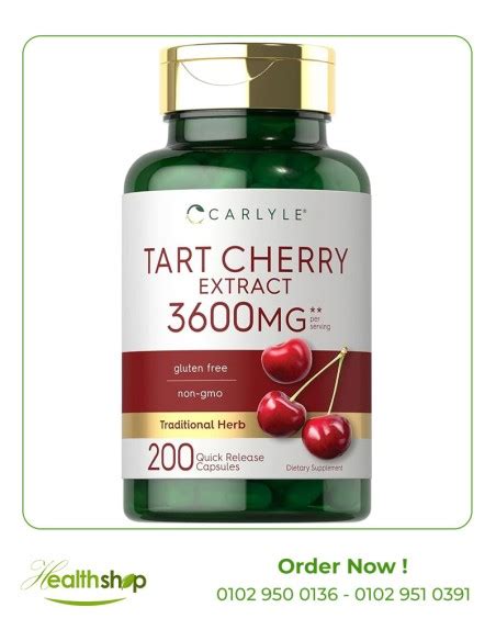 Tart Cherry Extract 3600 Mg 200 Capsules