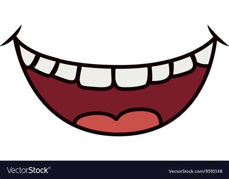 Mouth Concept Represented By Smile Cartoon Isolated And Flat