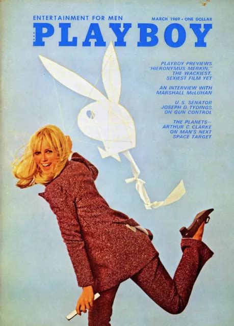Playboy Vintage Magazine March 1969 Kathy Macdonald Playmate Of The