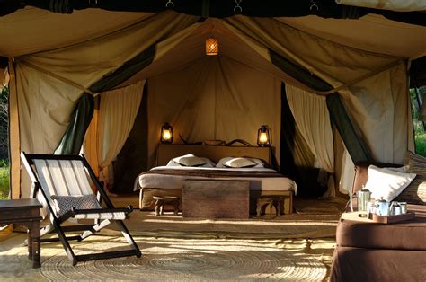 Interior Of A Dunia Camp Guest Tent Serengeti Luxury Tents Luxury