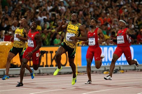 Video Mens 100m World Championships Final Usain Bolt Beats Justin