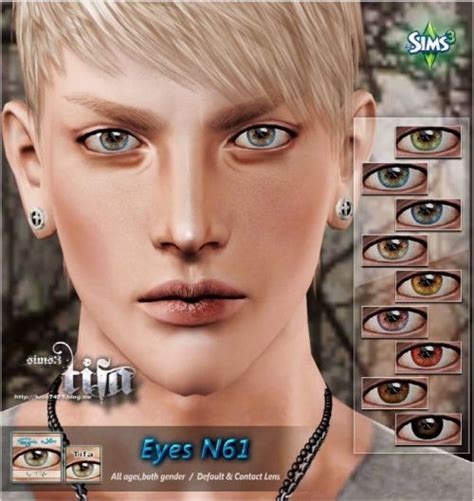 Eyes N61 By Tifa Eyes Eyebrows And Lenses For The Sims 3 Eyes