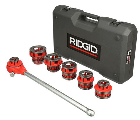 Ridgid Manual Ratchet Pipe Threader Kit For Pipes 11 12 14 Tpi For