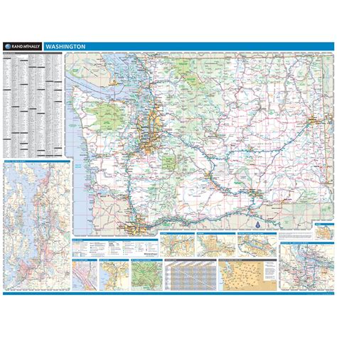 Rand Mcnally Washington State Wall Map