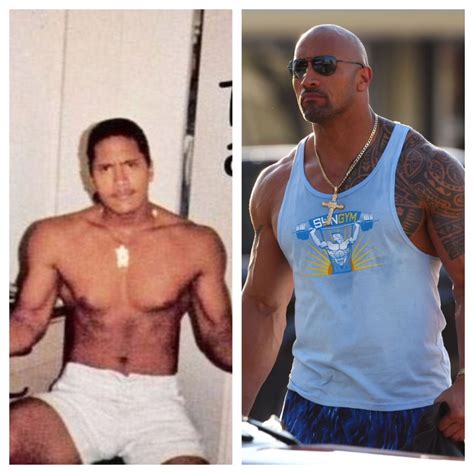 Dwayne The Rock Johnson As A Teenager And Currently He Grows To