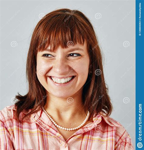 Studio Portrait Of A Happy Young And Cheerful Woman Stock Image Image