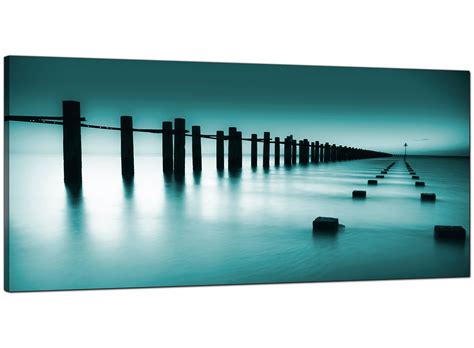100% handmade on artist grade canvas using the best oil paints, never use digital technology. Cheap Teal Canvas Prints of the Sea