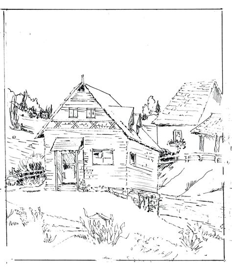Cabin coloring pages for kids online. Log Cabin Drawing at GetDrawings | Free download