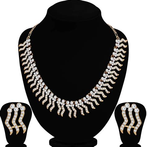 sukkhi glorious mehandi gold plated necklace set for women jumkey