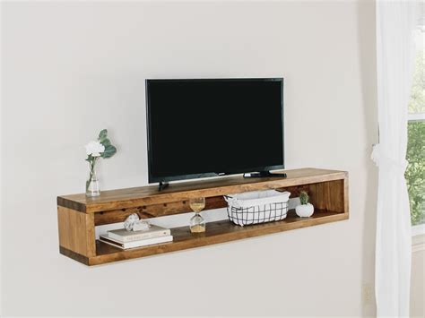 Rustic Farmhouse Floating Tv Stand Entertainment Center Console Spice