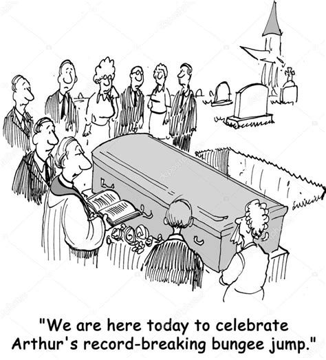 Cartoon Illustration People At The Funeral — Stock Photo © Andrewgenn