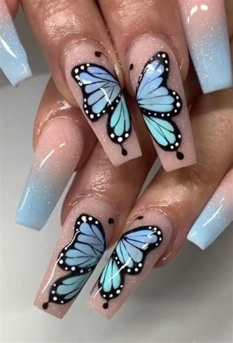 32 Beautiful Butterfly Nails Designs You Want To Have Right Away Lily Fashion Style