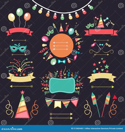 Set Of Party Elements Stock Illustration Illustration Of Bunting