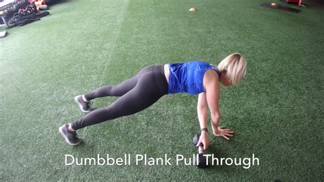 Dumbbell Plank Pull Through Youtube