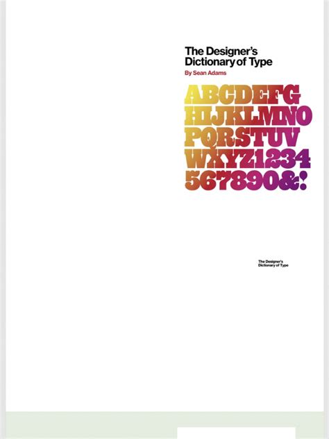 The Designers Dictionary Of Type Sean Adams Pdf