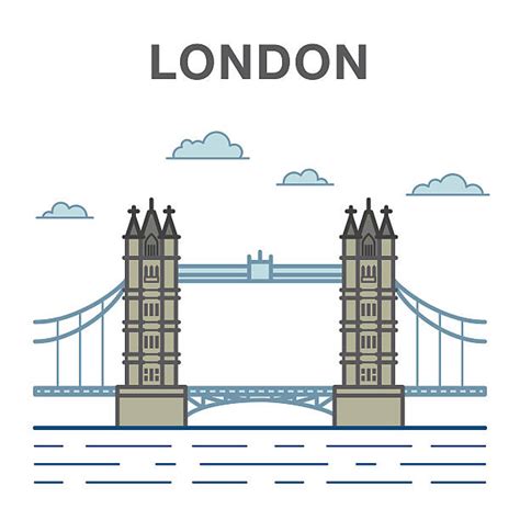 London Tower Bridge Sunset Illustrations Royalty Free Vector Graphics