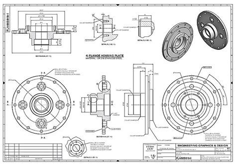 Mechanical Drawing With Dimension