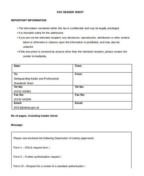 Word Fax Template 12 Free Word Documents Download