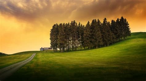 4562095 Nature Landscape Road Hills House Trees Hdr Grass