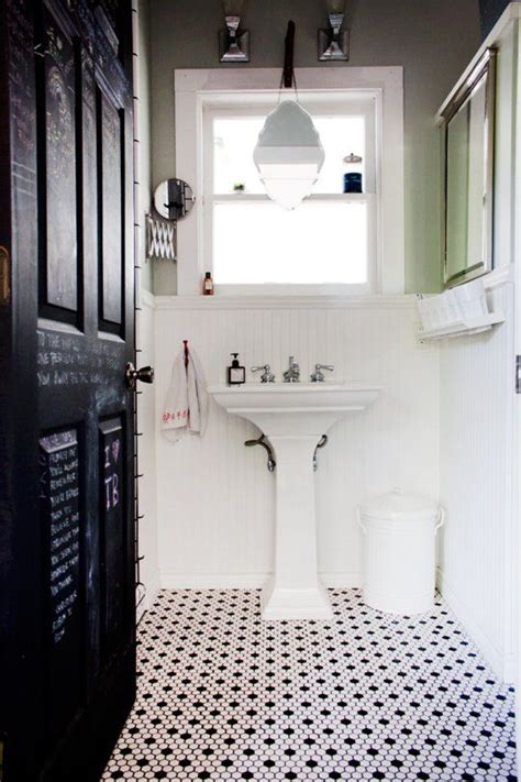 Diflart white ceramic subway tile 4x12 inch glossy backsplash tiles for kitchen shower bathroom box of 7 sqft. 27 small black and white bathroom floor tiles ideas and ...