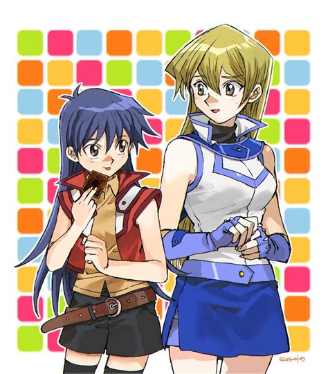 Tenjouin Asuka And Saotome Rei Yu Gi Oh And 1 More Drawn By
