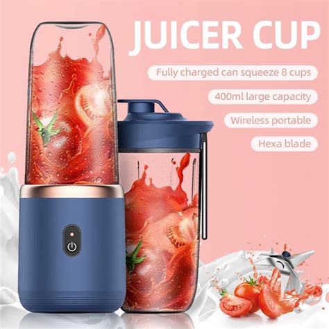 6 Blades Portable Juicer Cup Juicer Fruit Juice Cup Automatic Small