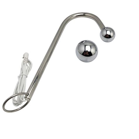 Stainless Steel Anal Hook Electro Shock Butt Plug Anal Electro